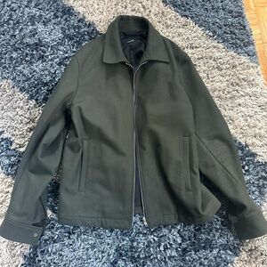 Theory Men's Olive Green Zip Jacket